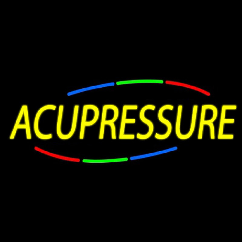 Yellow Acupressure Neonskylt