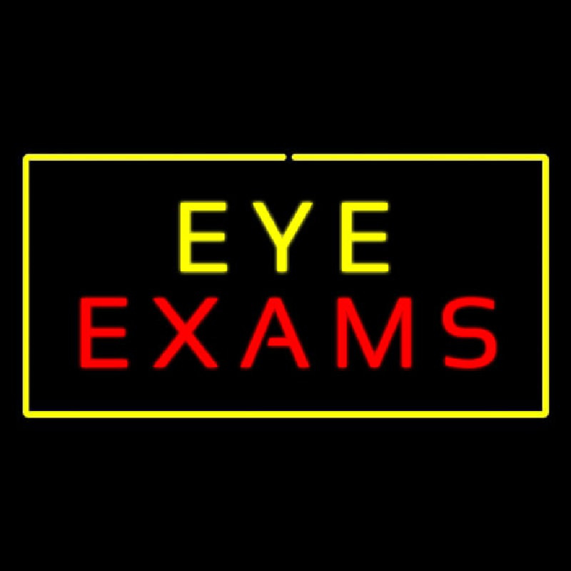 Eye E am With Yellow Border Neonskylt