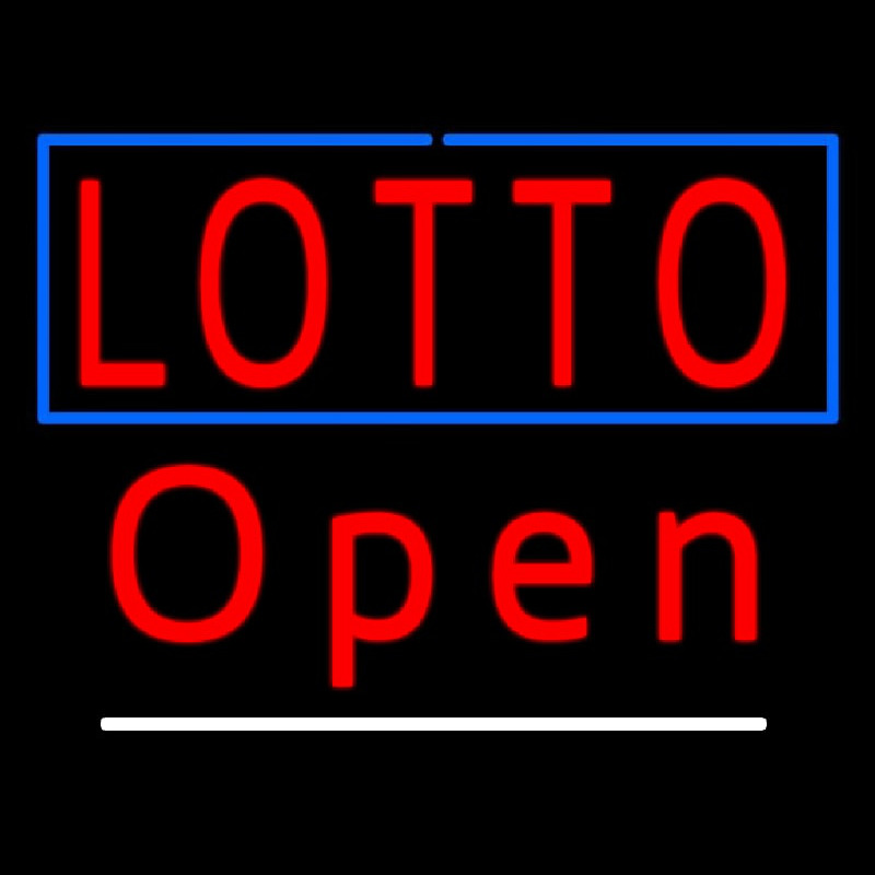 Red Lotto Open Neonskylt