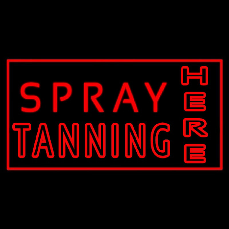 Red Spray Tanning Here Neonskylt