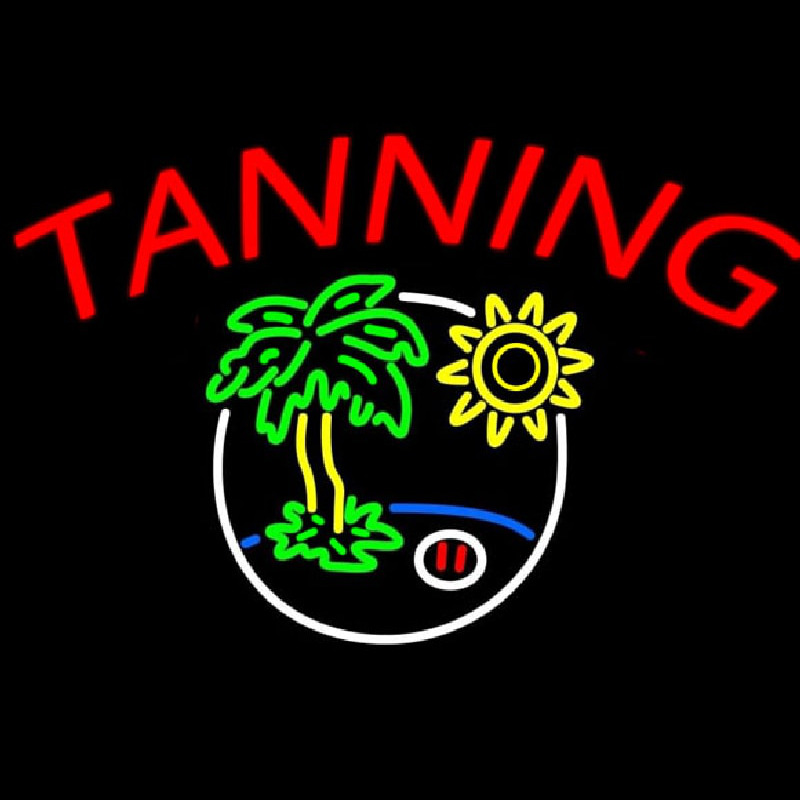 Tanning With Logo Neonskylt