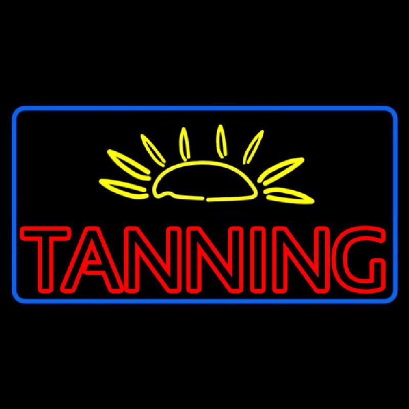 Tanning With Sun Rays Neonskylt