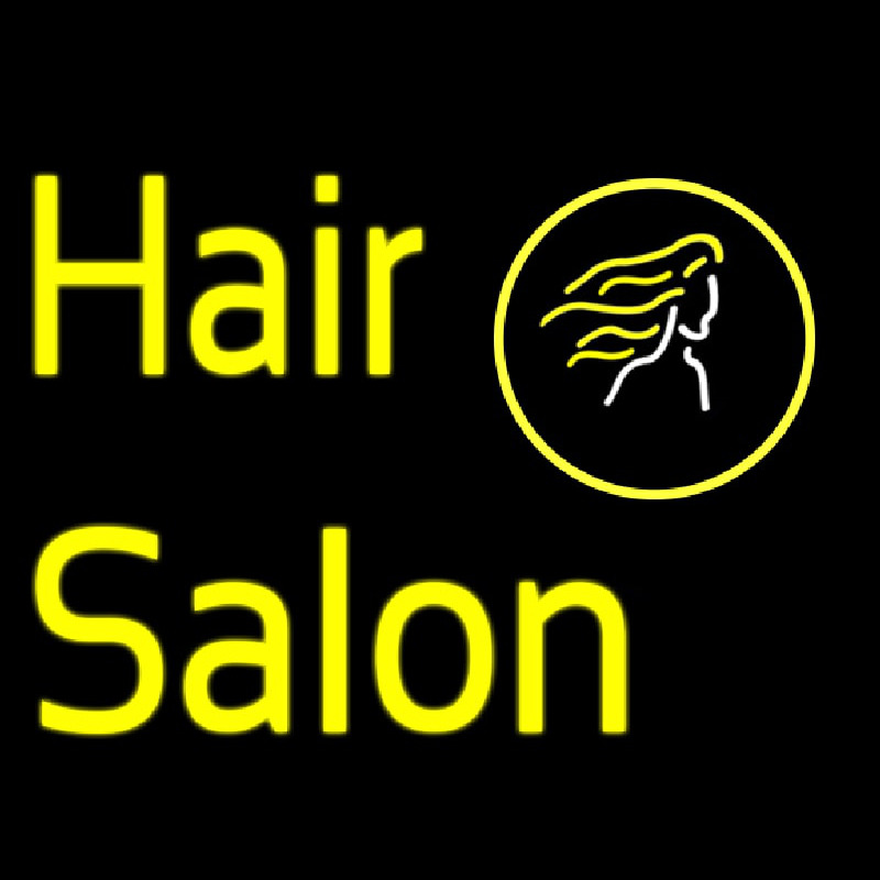 Yellow Hair Salon Neonskylt