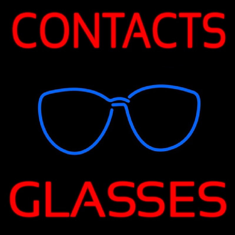 Contact Glasses Neonskylt