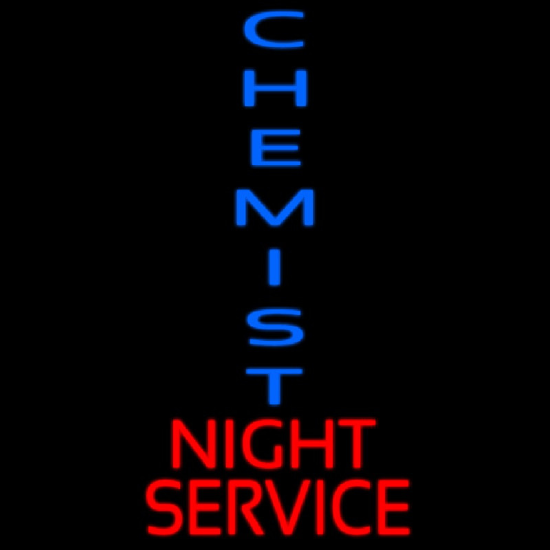 Chemist Night Service Neonskylt