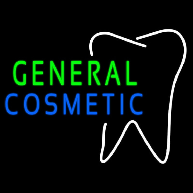 General Cosmetic With Tooth Logo Neonskylt