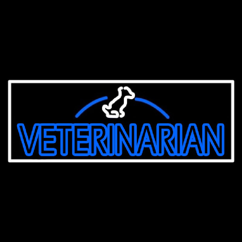 Double Stroke Veterinarian Neonskylt