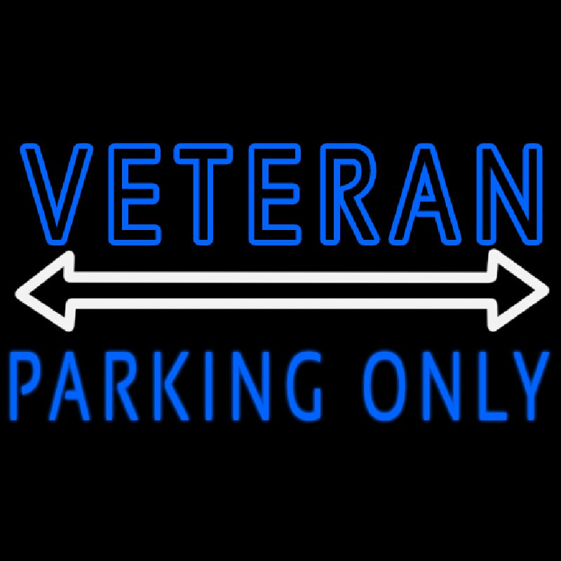 Veteran Parking Only Neonskylt