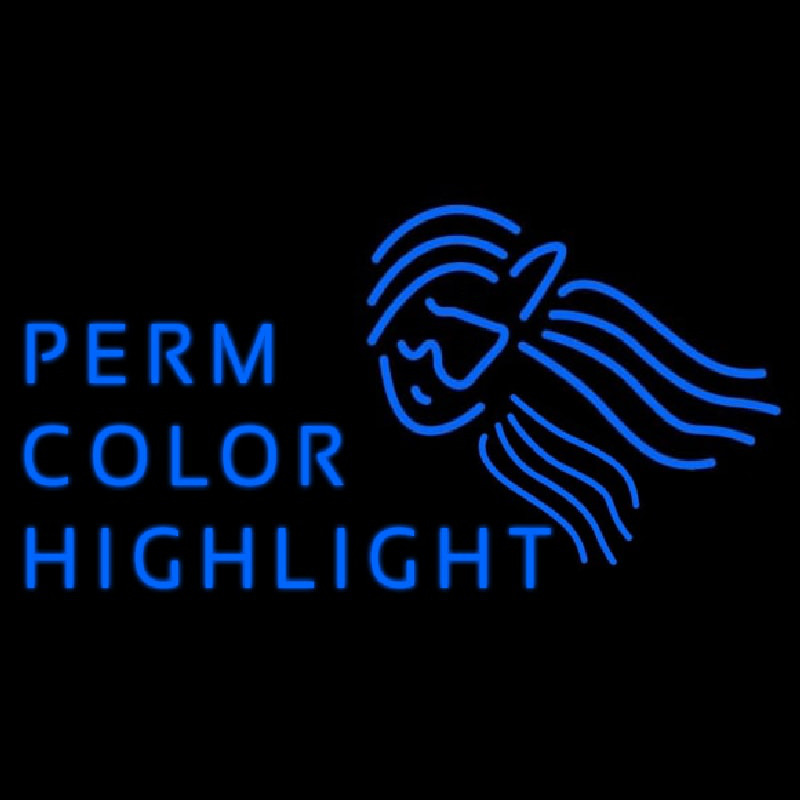 Perm Color Highlight Neonskylt