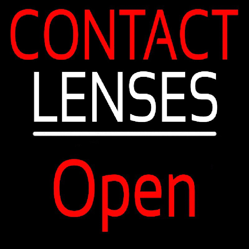 Contact Lenses Script1 Open White Line Neonskylt