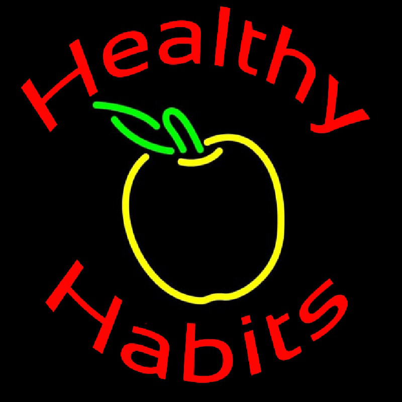 Healthy Habits Neonskylt