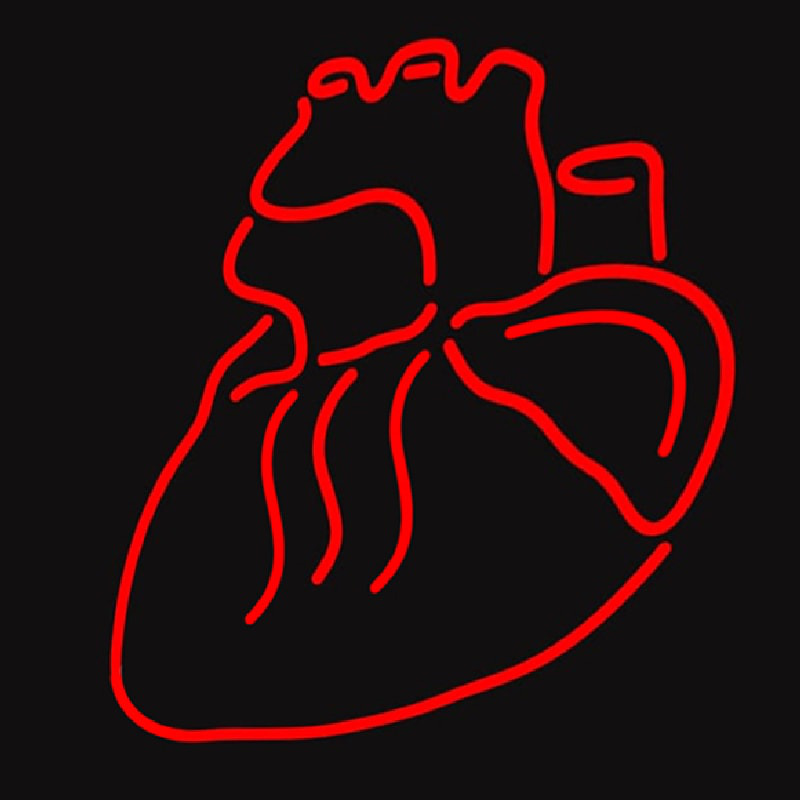 Human Heart Neonskylt