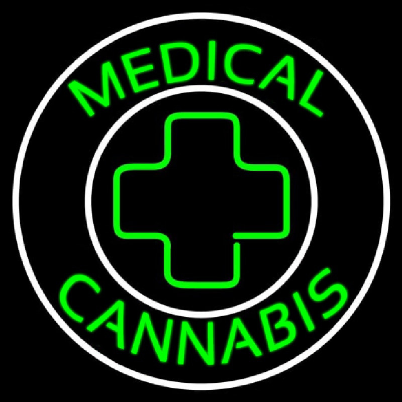 Medical Cannabis With Logo Neonskylt