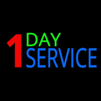 1 Day Service Neonskylt