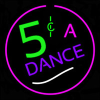 5 Cents A Dance Neonskylt