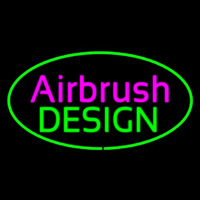 Airbrush Design Oval Green Neonskylt