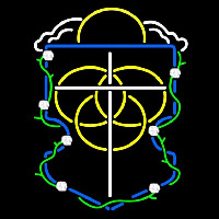 Alpha Omega Epsilon Logo Neonskylt