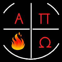 Alpha Pi Omega Logo Neonskylt