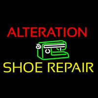 Alteration Shoe Repair Block Neonskylt