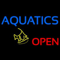 Aquatics Open Fish Neonskylt