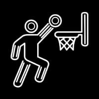 Ball Basket Basketball Neonskylt