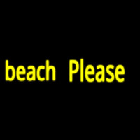 Beach Please Neonskylt