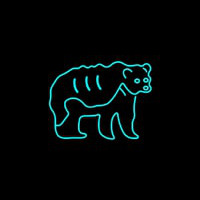 Bear New Animals Neonskylt