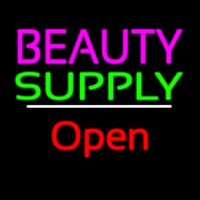 Beauty Supply Open White Line Neonskylt