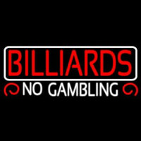 Billiards No Gambling 2 Neonskylt