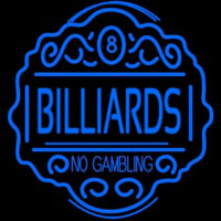 Billiards No Gambling Neonskylt