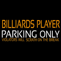 Billiards Player Parking Only 1 Neonskylt