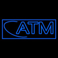 Blue Atm With Border Neonskylt