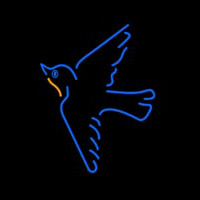 Blue Bird With Logo Neonskylt