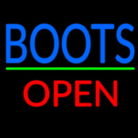 Blue Boots Open With Line Neonskylt