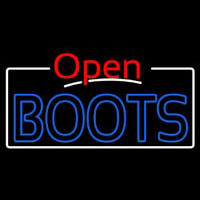 Blue Boots Open With White Border Neonskylt