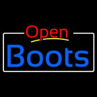 Blue Boots Open With White Border Neonskylt