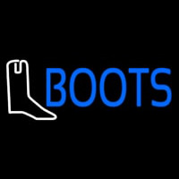 Blue Boots With Logo Neonskylt