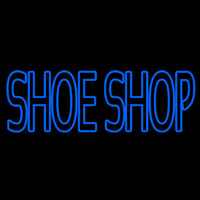 Blue Double Stroke Shoe Shop Neonskylt