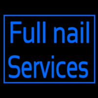 Blue Full Nail Services Neonskylt