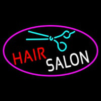 Blue Hair Salon Logo Neonskylt