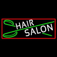 Blue Hair Salon With Scissor Neonskylt