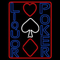 Blue Liquor Poker Neonskylt