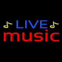 Blue Live Red Music Neonskylt