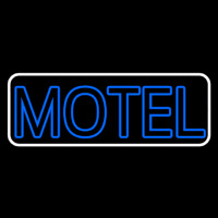 Blue Motel Double Stroke With White Border Neonskylt