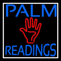 Blue Palm Readings With Red Palm Neonskylt