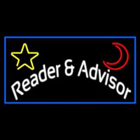 Blue Reader And Advisor Neonskylt