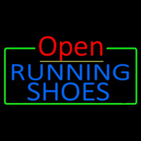 Blue Running Shoes Open Neonskylt