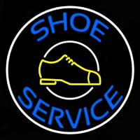 Blue Shoe Service Neonskylt