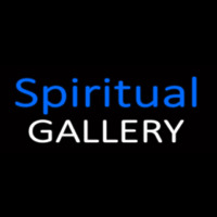 Blue Spritual White Gallery Neonskylt