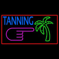 Blue Tanning Palm Tree Neonskylt